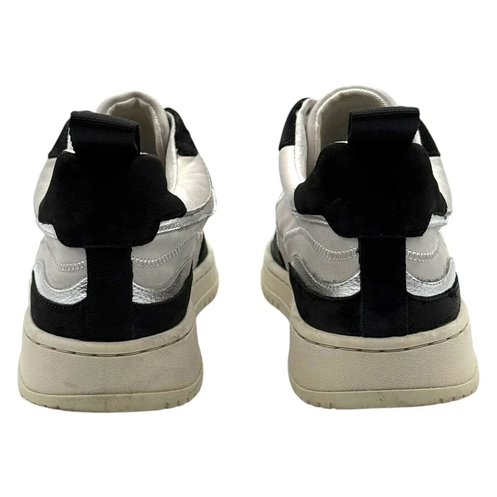 Dolce Vita Adella Women's Sneaker Size 7 White Black Leather Chunky Casual Shoes